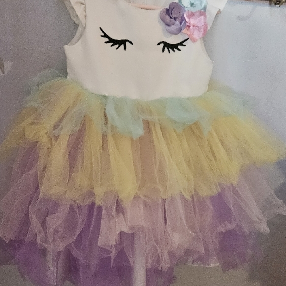Unicorn Birthday Tutu Dress by ERAY KIDS Sz3Y